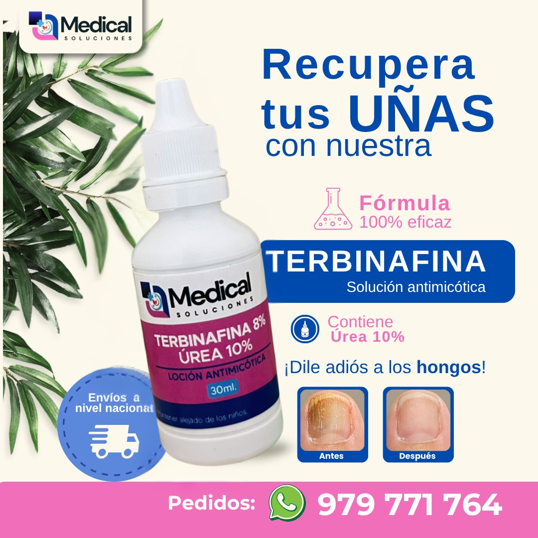 TERBINAFINA 8% para eliminar hongos de la uña